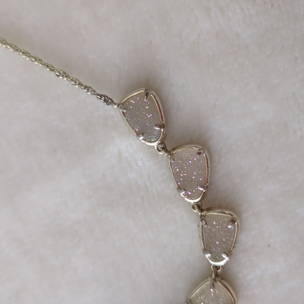 Kendra Scott Susanna Iridescent Drusy and Gold Necklace - Picture 7 of 11